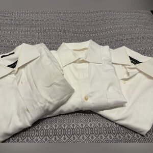 Three White Men’s Dress Shirts